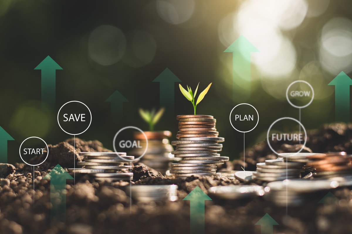 Coins stacks suggest financial planning 295048993